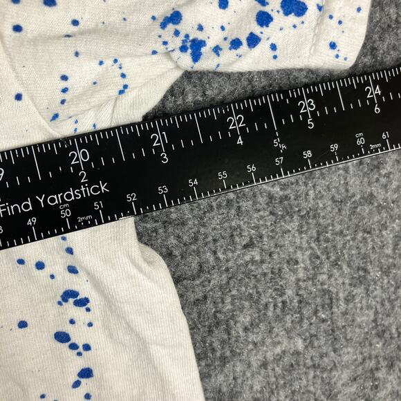 Space Jam T-Shirt Mens L White Blue Splatter Graphic Looney Tunes Basketball - Picture 5 of 7